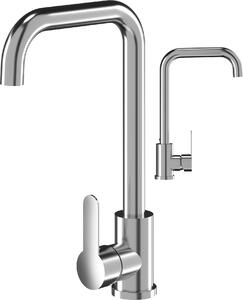 Granitan | STEEL - Miscelatore da cucina - Orientabile a 360° - Cromo - Acciaio inossidabile - Carica in Vetroceramica