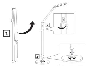 Lampada da terra touch LED dimmerabile FERRARA LED/13W/230V 3000/4000/6000K bianco