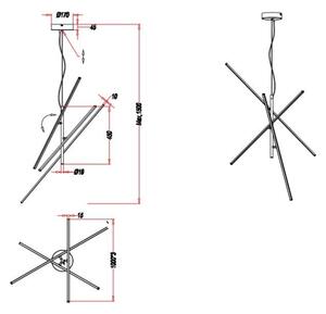 Trio - Lampadario LED Dimmerabile su corda TIRIAC 3xLED/8,5W/230V bianco