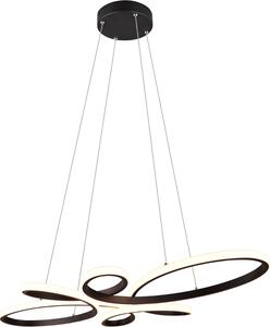 Lampada a sospensione LED FLY nera 32W, bianco caldo 3900 lm, metallo, dimensioni: 150x83x45,5 cm, IP20, Trio
