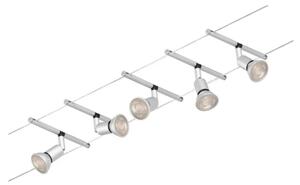 Paulmann 94442 - SET 5xGU5,3/10W Sistema a cavo completo SALT 230V cromo opaco