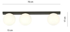 Plafoniera FIT 3xE14/10W/230V nero/bianco