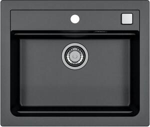 Lavello da incasso - Granito - Nero - 1 vasca - 59 x 50 cm - ATROX - STRADOUR