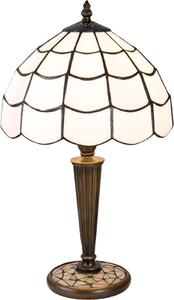 Lampada da tavolo Tiffany Clayre & Eef Ø 25x43 cm Vetro bianco marrone