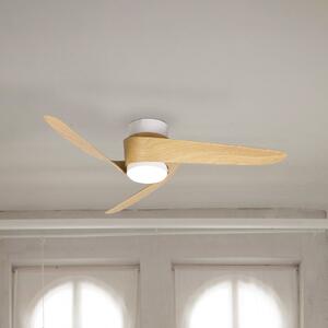 Mantra Iluminación Ventilatore da soffitto a LED Isola in legno DC silenzioso Ø 102 cm CCT