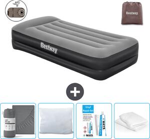Materasso gonfiabile Bestway - 1 persona - 97 x 191 x 46 cm - Grigio - Accessori inclusi