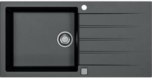 Lavello da incasso - Granito - Nero - 1 vasca grande - 100 x 50 cm - CADIT - STRADOUR