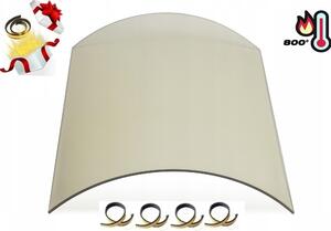 Vetro curvo HARK 56–96 – vetro resistente al calore per camini e stufe