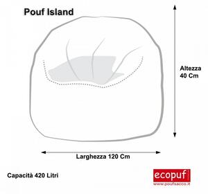 Cover pouf rotondo morbido island ecopelle