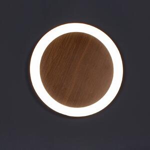 Eco-Light Applique a LED Morton Dime effetto legno 30 cm