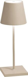 Zafferano Lampada a led da tavolo Poldina Pro Mini Sabbia ricaricabile e dimmerabile con batteria fino a 12 ore