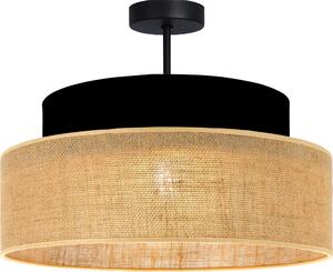FKL DESIGN Home Deco Lampada da soffitto Marrone Nero Illuminazione Plafoniera della serie BE110-D-SB1 (Marrone, Nero)