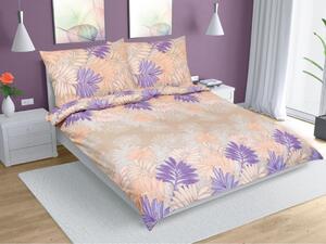 Set di lenzuola in cotone - 1 set 220x200, 70x90 - salmone, viola