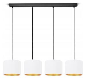 Lampada da soffitto bianca apparecchio velour vintage moderno E27 apparecchio di design a 4 luci N230-H4-W