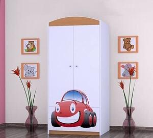 BDW Armadio, 2 ante, 2 cassetti, guardaroba, 180x90 cm, faggio