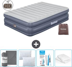 Materasso gonfiabile Bestway - 2 persone - 152 x 203 x 51 cm - Grigio - - Accessori inclusi