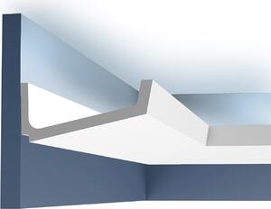 Orac Decor C352 Luxxus Profilo per soffitto a parete Modanatura per cornici in stucco Modanatura ad angolo Per illuminazione indiretta | 2 metri