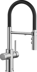 Blanco Catris S - Miscelatore per lavello con funzione di filtro e braccio flessibile, nero opaco 526707