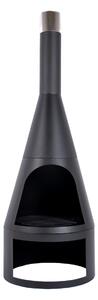 Caminetto da giardino RedFire Kingston 160x60 cm in acciaio nero opaco
