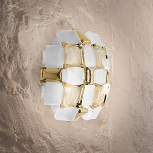 Slamp Mida applique, 32x32 cm, oro/bianco