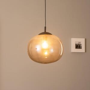 TK Lighting Lampada a sospensione Vibe, vetro grigio grafite trasparente, Ø 35 cm