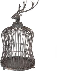Decorazione a gabbia per uccelli Clayre & Eef Ø 26x50 cm Metallo grigio