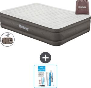 Materasso gonfiabile Bestway - 2 persone - 152 x 203 x 46 cm - Marrone - Accessori inclusi