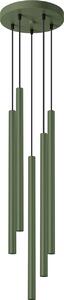 Lampada a sospensione PASTELO 5P verde oliva 5xG9 8W acciaio 104x25x25cm Sollux Lighting