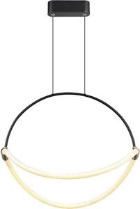 Lampada a sospensione a LED, alluminio nero, bianco neutro, H 170 cm