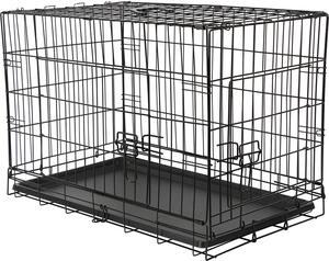 Trasportino per cani Gabbia metallica 91x63,5x58 cm pieghevole nero robusto