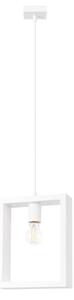 Lampada a sospensione ARIES bianco 1xE27 15W acciaio/legno 133x8x24cm Sollux Lighting