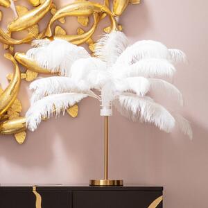 KARE Feather Palm da tavolo con piume, bianco