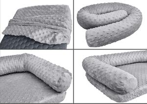 Coperta con cuscino laterale grigio per letto per animali domestici V-30.60100x60