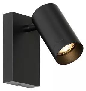 Applique moderna nera regolabile con interruttore - Jeana Luxe