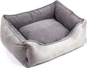 Letto per cani BOUTIQUE ZOO Premium | Misura 3: 87 x 76 x 20 cm | Letto per cani | Divano per cani, cuscino per cani, lettino per cani | GRIGIO L