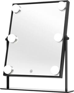 Specchio da trucco UNIQ XL Hollywood con 6 luci LED e funzione touch - Nero