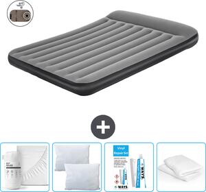 Materasso gonfiabile Bestway - 2 persone - 152 x 203 x 30 cm - Grigio - Accessori inclusi