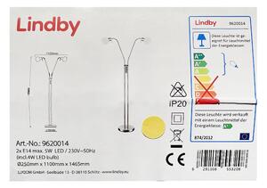 Lindby - Lampada LED da terra ELAINA 2xE14/4W/230V