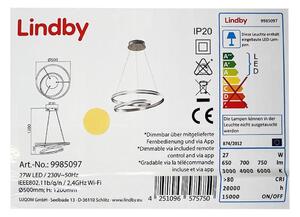 Lindby - Lampadario con filo LED dimmerabile SMART VERIO LED/27W/230V + TC
