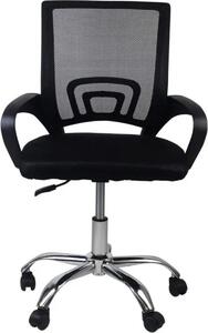 Sedia da ufficio ergonomica Luxe Deluxe – Nera – Rete – Su rotelle – Ergonomica – Regolabile in altezza – Con braccioli