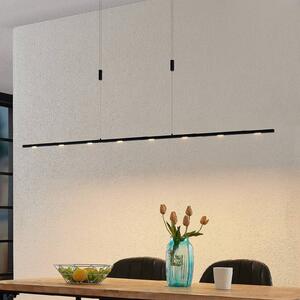 Lampada LED a sospensione Stakato, 180 cm, 8 luci, dimmerabile Stakato Lucande,, Nero, Soggiorno / Sala da pranzo, Metallo, Moderno