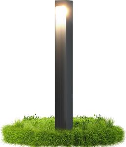 Doporro Lampione da Giardino 60 cm IP65 con LED 5W 3000K C Paletto Luminoso da Esterno in Alluminio Grigio Scuro per Sentieri, Vialetti, Terrazze e Cortili, Design Moderno
