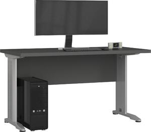 Scrivania Grigia BM-135 con Gambe in Metallo - Design Scandinavo e Colore Grigio Grafite