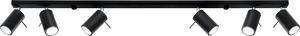 Lampada a soffitto RING 6L nero 6xGU10 10W acciaio 16x6x118cm Sollux Lighting