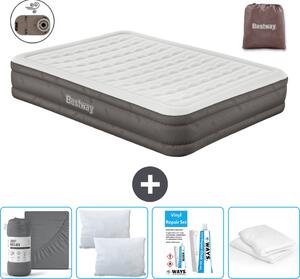Materasso gonfiabile Bestway - 2 persone - 152 x 203 x 36 cm - Marrone - Accessori inclusi
