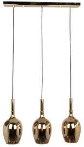Lugano 3xE14 40W Milagro oro glamour tre strisce di vetro a sospensione
