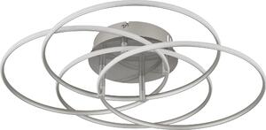 Globo Lighting plafoniera in metallo nichel opaco, LED