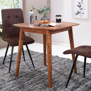 FineBuy Tavolo da pranzo 80 cm in legno massello di sheesham Tavolo di design Tavolo da cucina in legno Tavolo in legno massello rustico Tavolo da pranzo in vero legno massello moderno