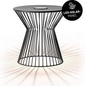 Tavolino LUMALAND - con LED, energia solare e USB - per interni ed esterni - facile da pulire