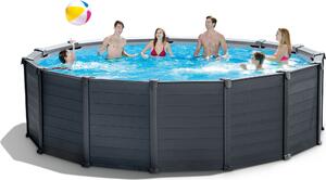 SUPER-SET!!! Intex 26384 Pannello Grafite Telaio Piscina 478 x 124 cm